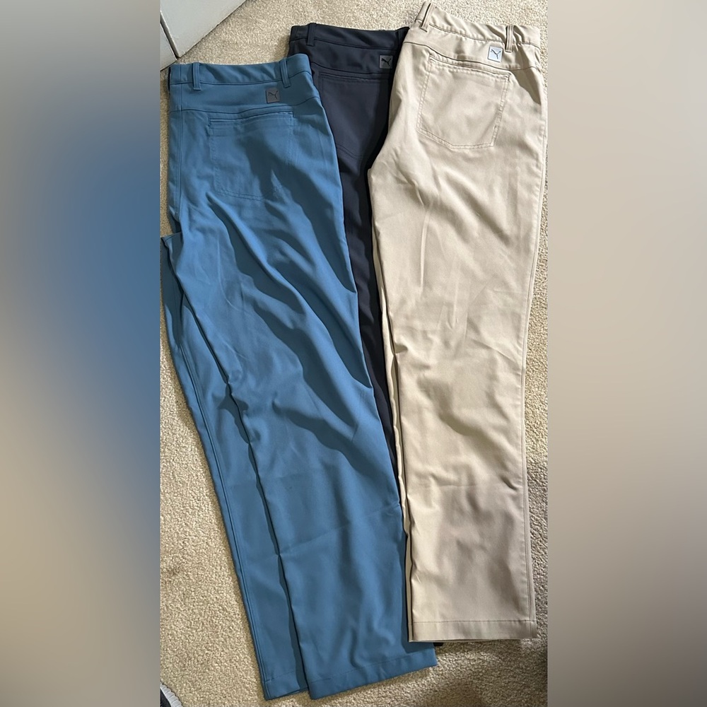 Puma Dealer Golf Pants 5 pocket Mens 3 Pairs